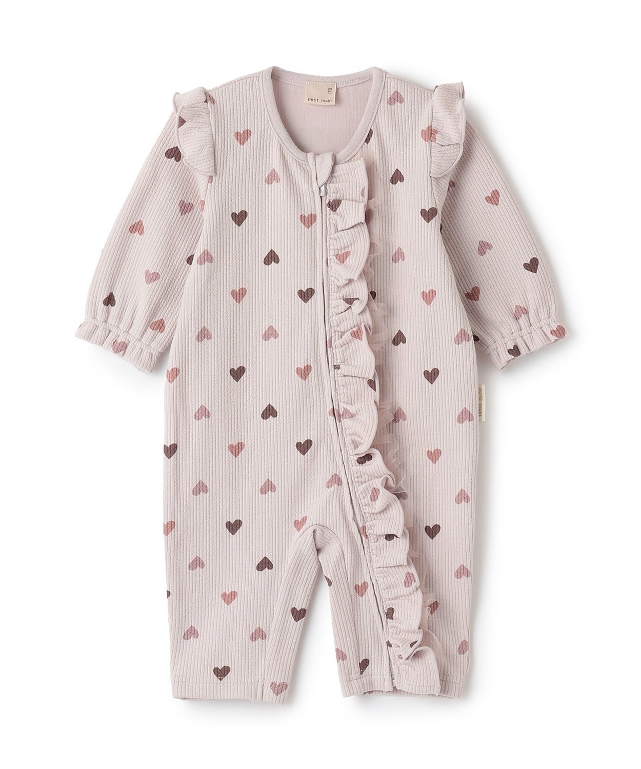 【SALE／20%OFF】petit main アソート前フリルカバーオール ナルミヤオンライン マ...