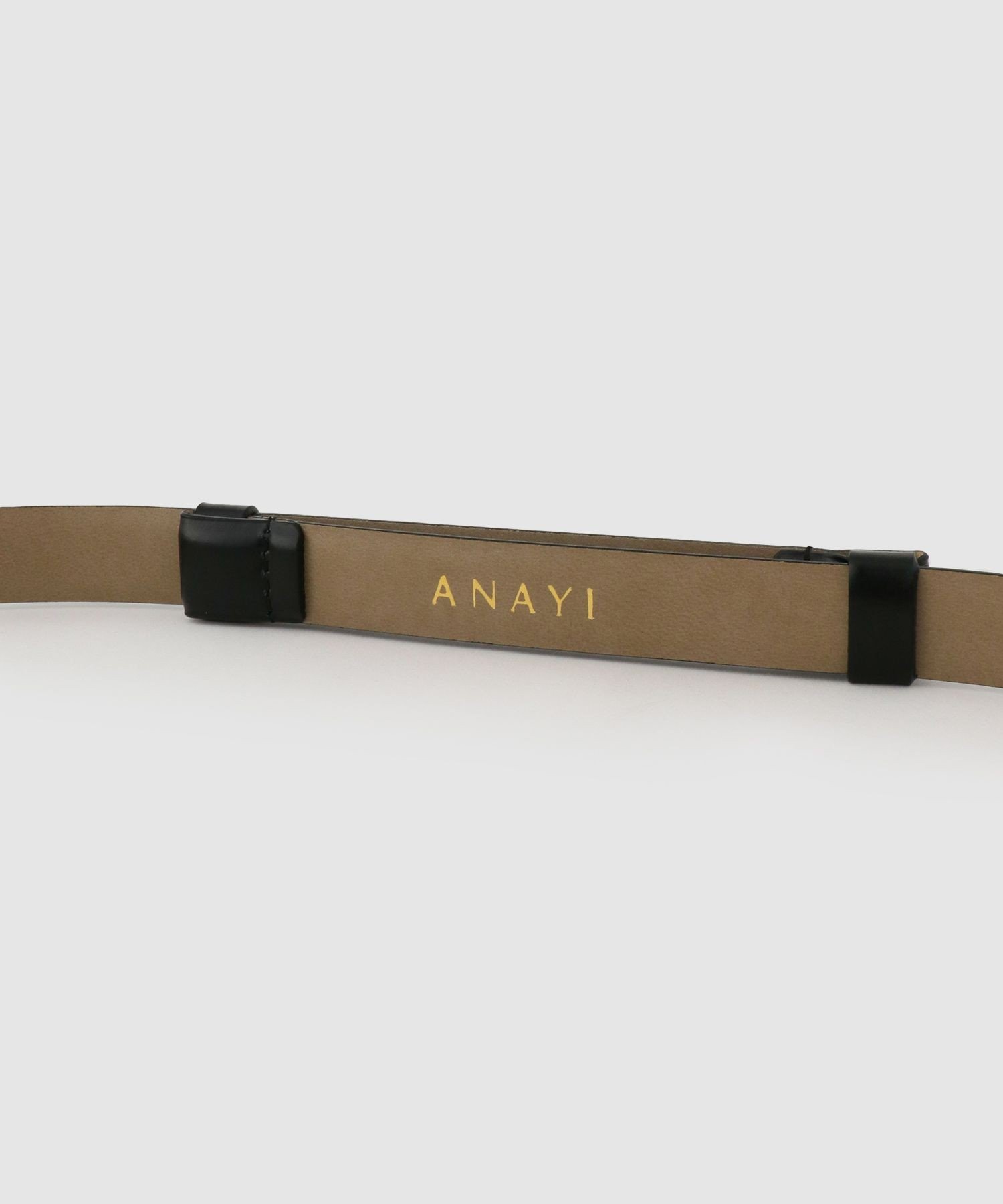 ANAYI ホースビットスライドベルト アナイ ファッション雑貨 ベルト ブラック【送料無料】