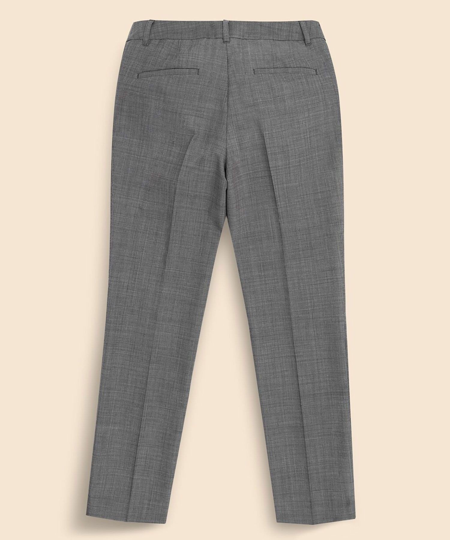 BROOKS BROTHERS ポリエステル/ウール ピンヘッド クロップド ドレスパンツ ブルックス ブラザーズ パンツ スラックス・ドレスパンツ グレー【送料無料】
