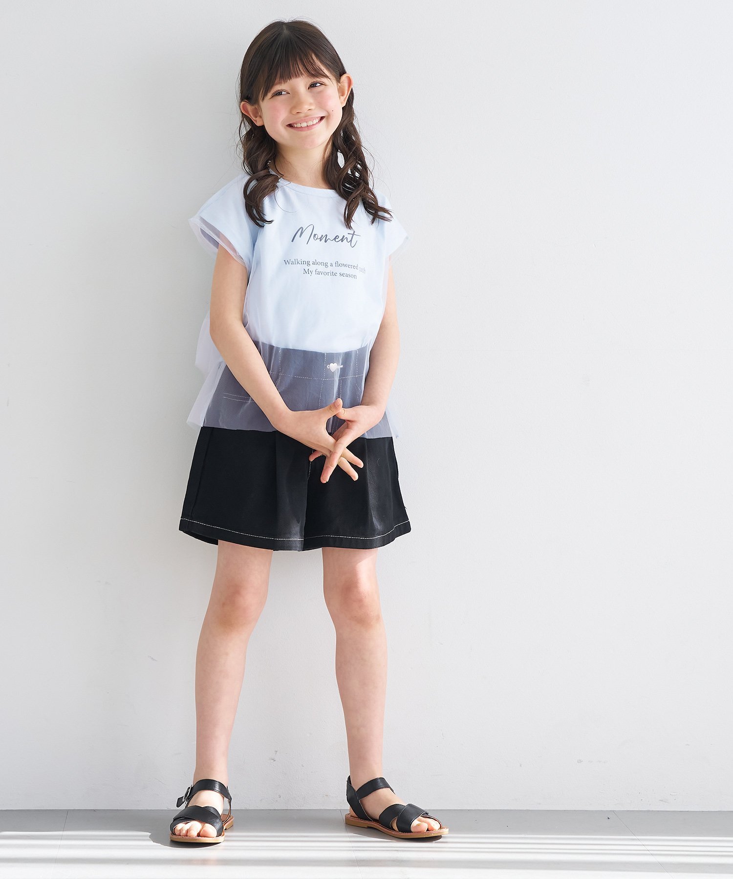 【SALE／11%OFF】coca キッズ チュールバックフリルトップス コカ トップス カット...