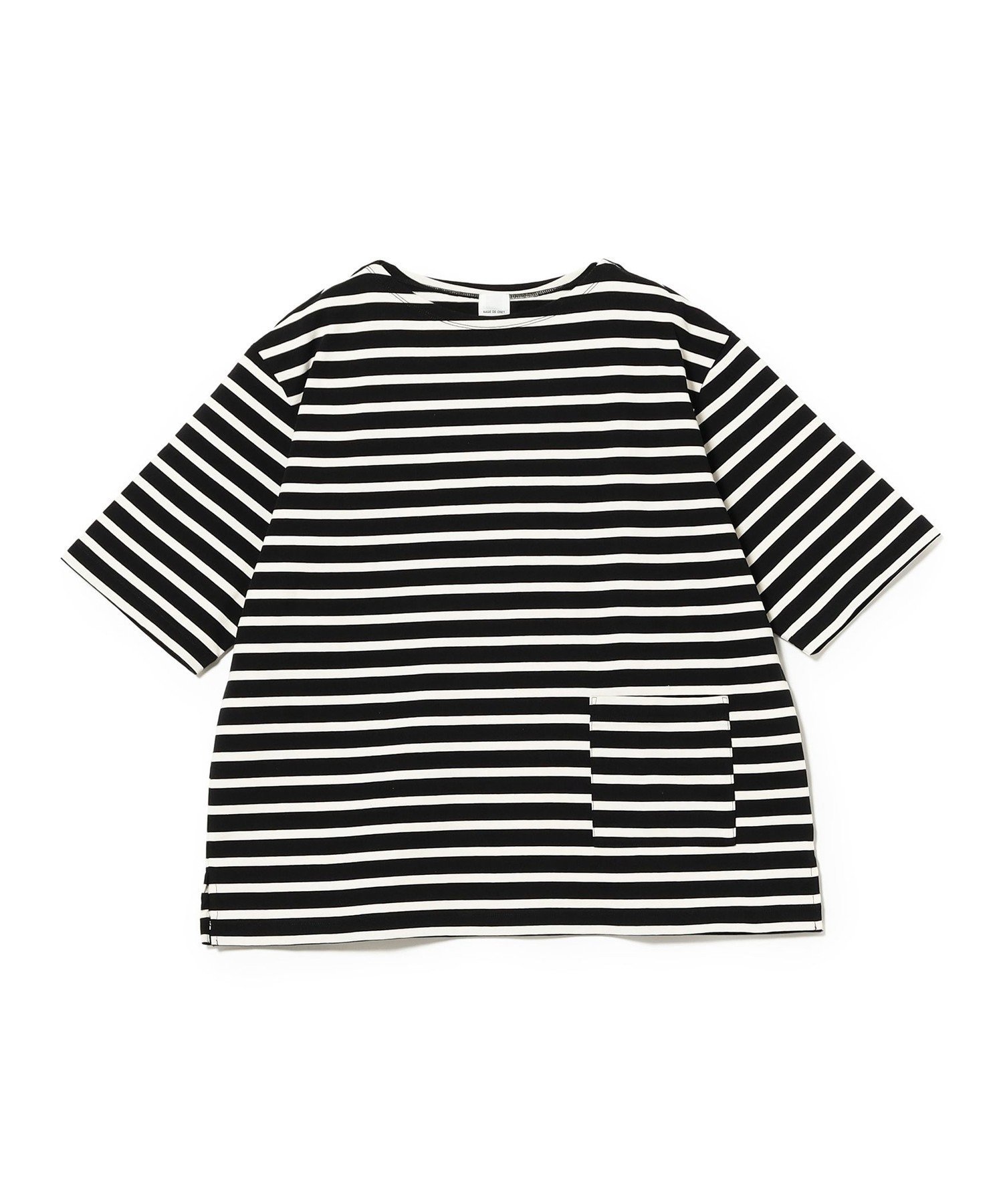 BEAMS PLUS sage de cret / 6/4 Sleeve Boat Neck T-Shirt ビームス メン トップス カットソー・Tシャツ ブラック【送料無料】