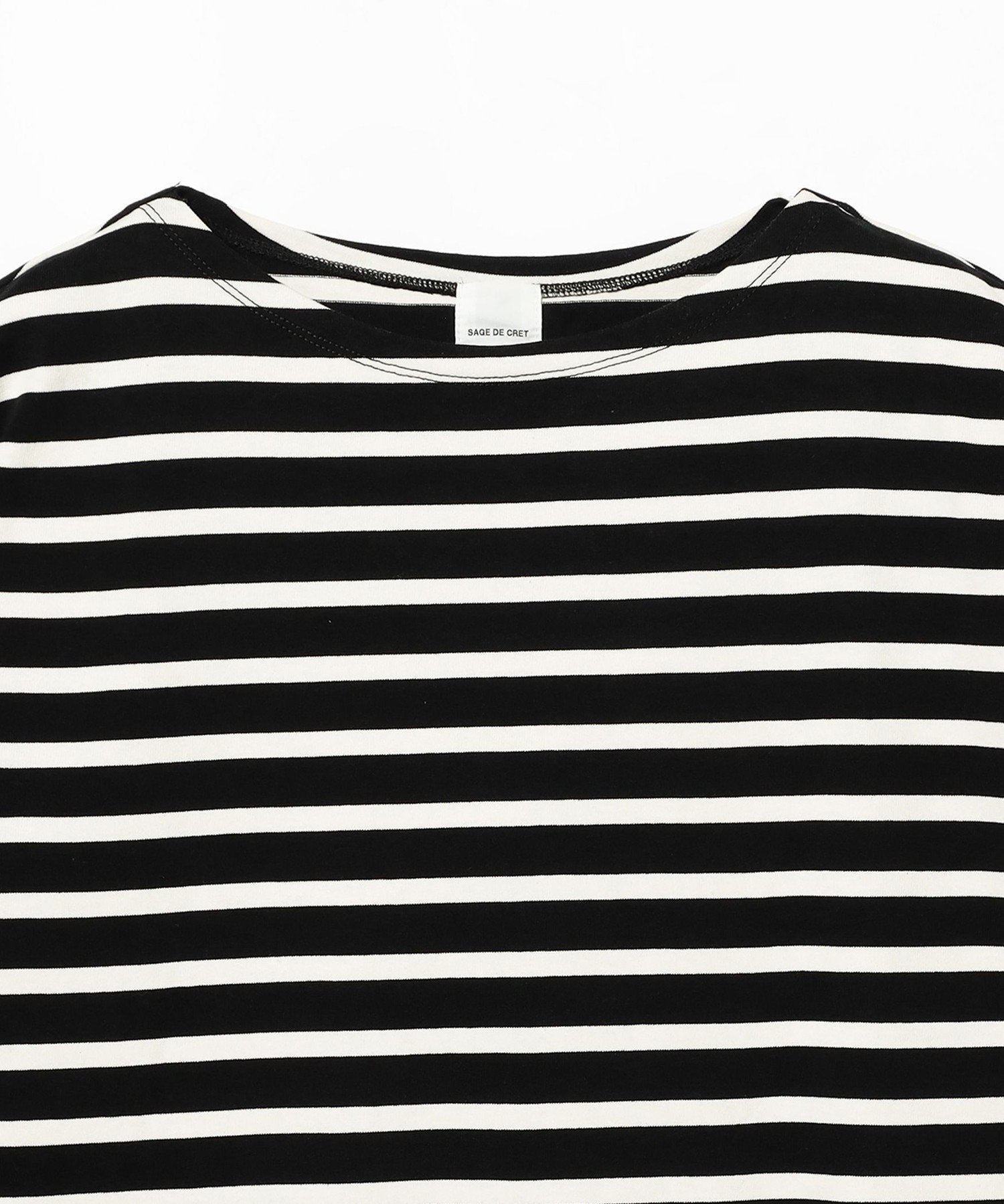 BEAMS PLUS sage de cret / 6/4 Sleeve Boat Neck T-Shirt ビームス メン トップス カットソー・Tシャツ ブラック【送料無料】