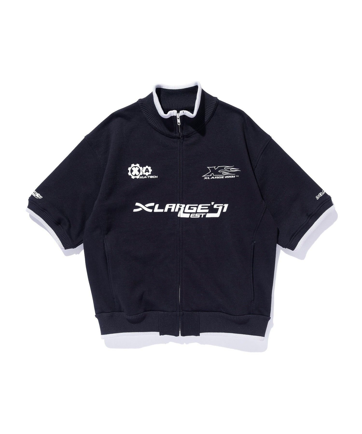 【SALE／30%OFF】XLARGE ZIP UP S/S SWEATSHIRT エクストララージ トップス スウェット・トレーナー ブラック ネイビー グリーン【送料無料】