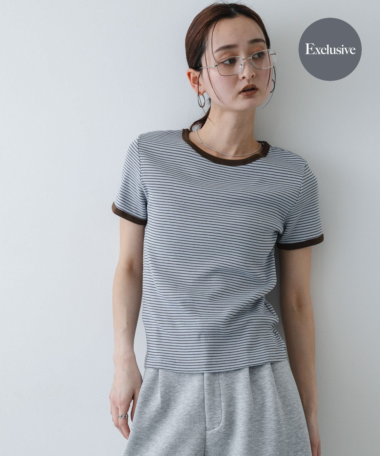 SENSE OF PLACE 『別注』Healthknit×SENSE OF PLACE ボーダーTシャツ センス オブ プレイス トップス カットソー・Tシャツ イエロー ホワイト ブルー【送料無料】