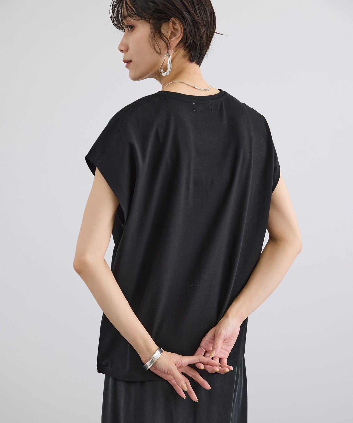 SALON adam et rope' プリマベールリラックスドルマンスリーブプルオーバー / UVケア サロン アダム エ ロペ トップス カットソー・Tシャツ ブラウン ブラック ホワイト
