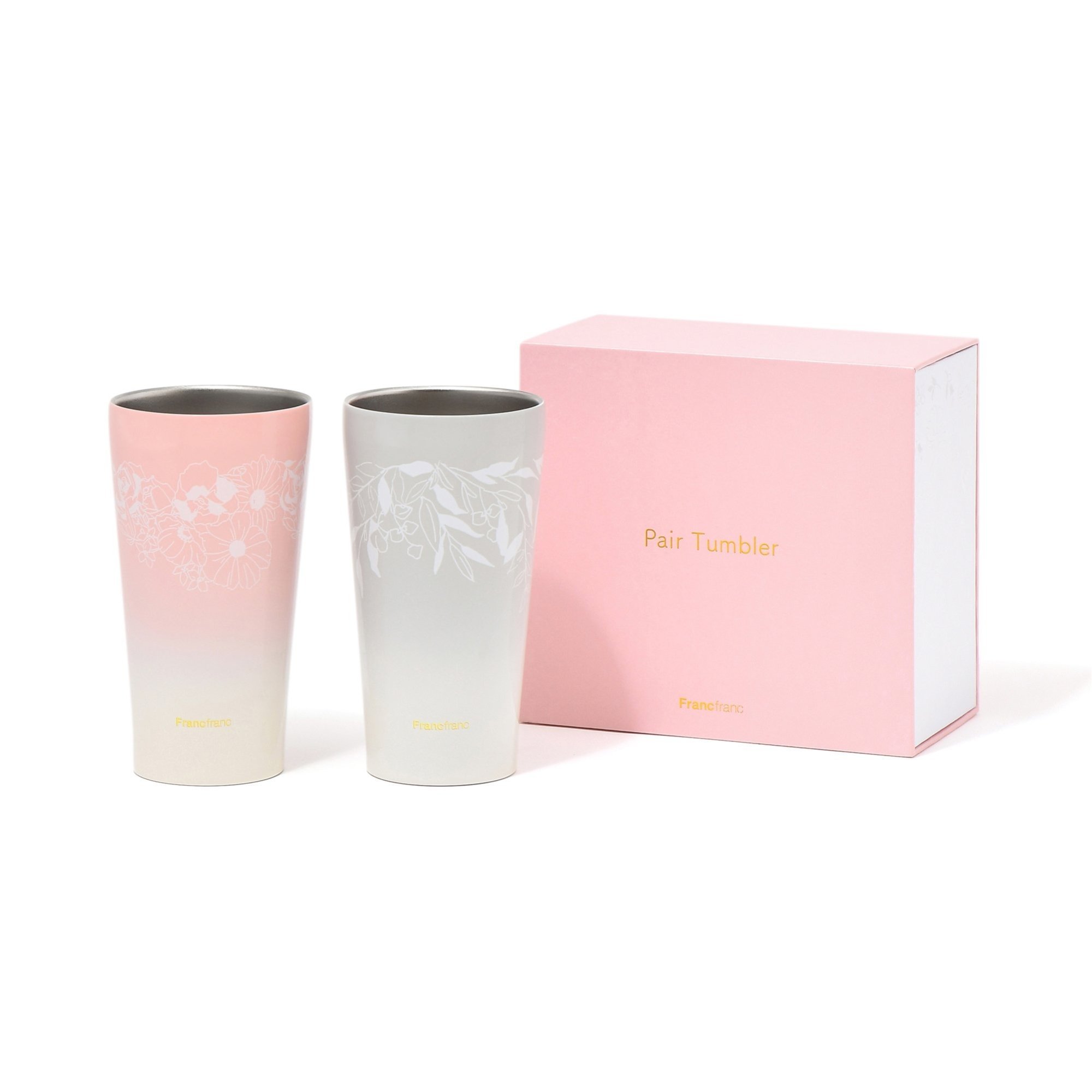 GS ペアステンレスタンブラー フラワー&リーフ