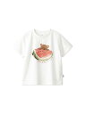 gelato pique フルーツアニマルワンポイントTシャツ ジェラートピケ トップス カットソー・Tシャツ ホワイト ピンク