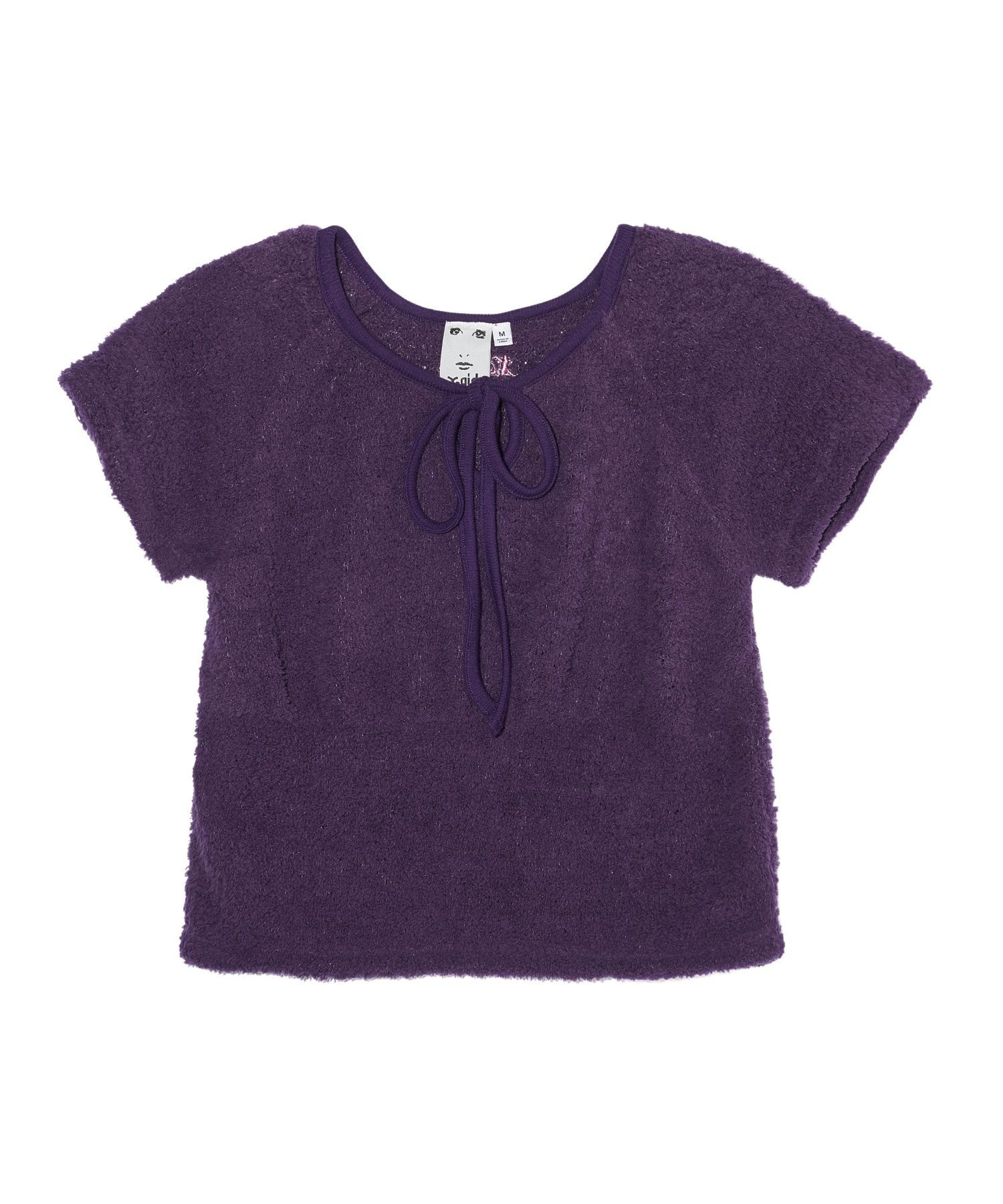 X-girl TELLY CLOTH TEARDROP S/S TOP エックスガール トップス カットソー・Tシャツ カーキグリーン ブラック パープル