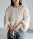 【SALE/55%OFF】Riberry カットフェザーショート丈バルーンPO リベリー トップス ニット グレー ホワイト ブラック