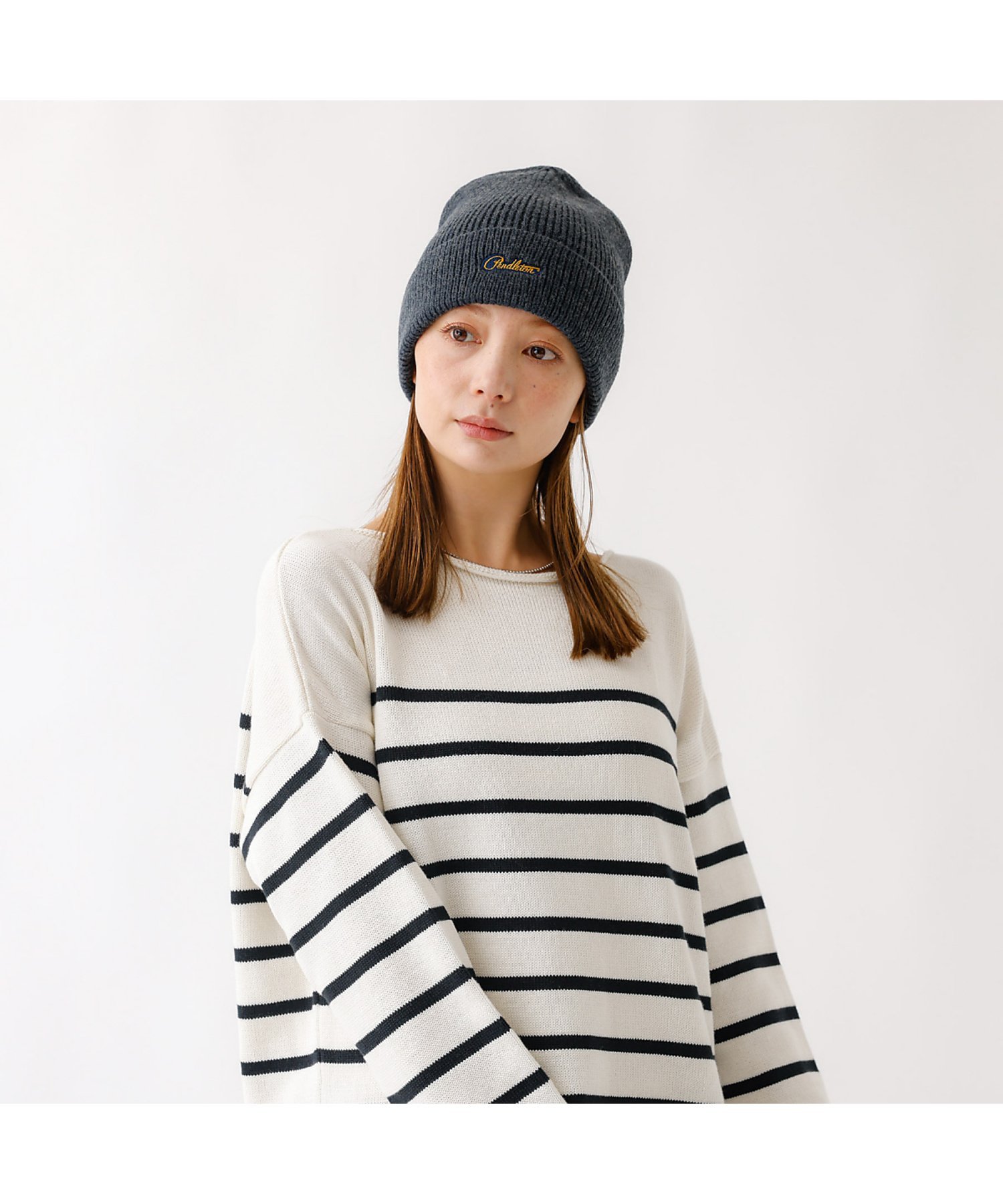 ABAHOUSE LASTWORD 【PENDLETON / ペンドルトン】PDT-LOGO WPN KNIT WA アバハウス 帽子 ハット ブラウン グレー