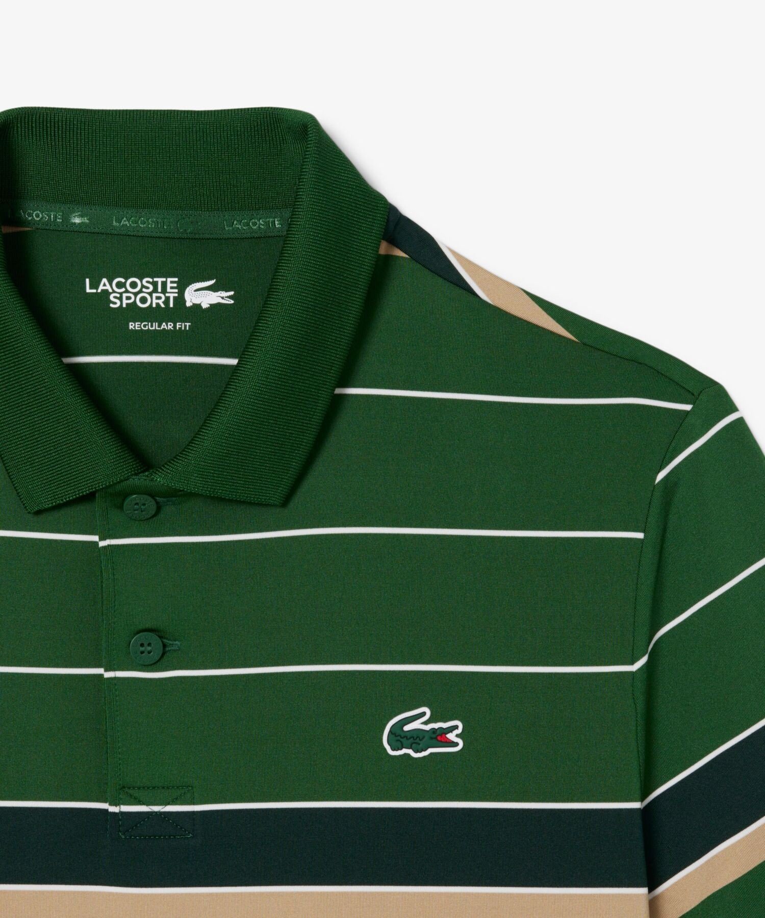 【SALE／30%OFF】LACOSTE ウルトラドライボーダーゴルフポロシャツ ラコステ トップス ポロシャツ ネイビー グリーン【送料無料】