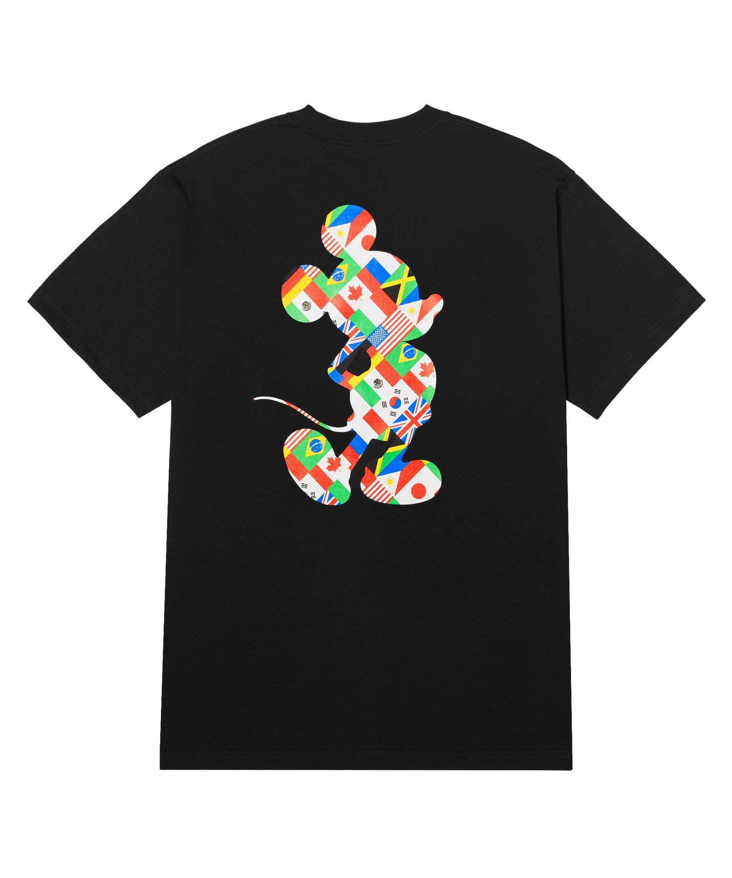 HUF MICKEY WORLD TOUR SILHOUETTE / HUF ミッキーコラボ Tシャツ ハフ トップス カットソー・Tシャツ ブラック【送料無料】