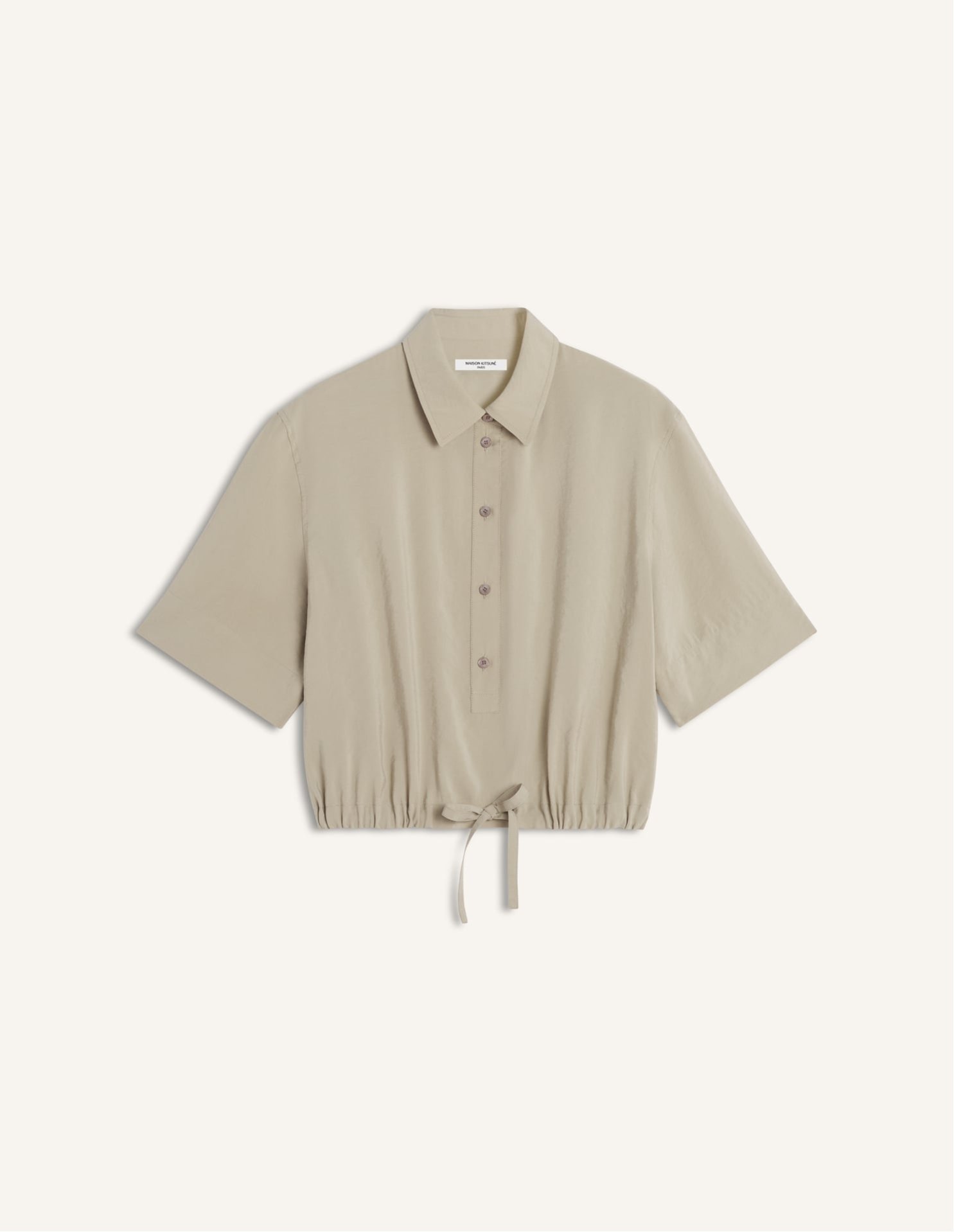 Maison Kitsune (W)DRAWSTRING CROPPED SHIRT メゾン キツネ トップス シャツ・ブラウス グリーン