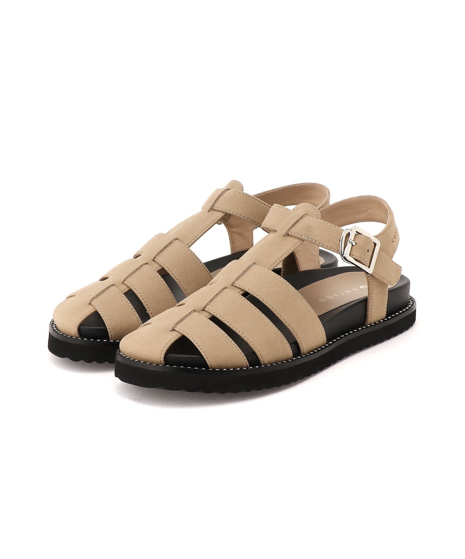 【SALE／35%OFF】carino 厚底ビジューグルカサンダル モード・エ・ジャコモ×イング シ