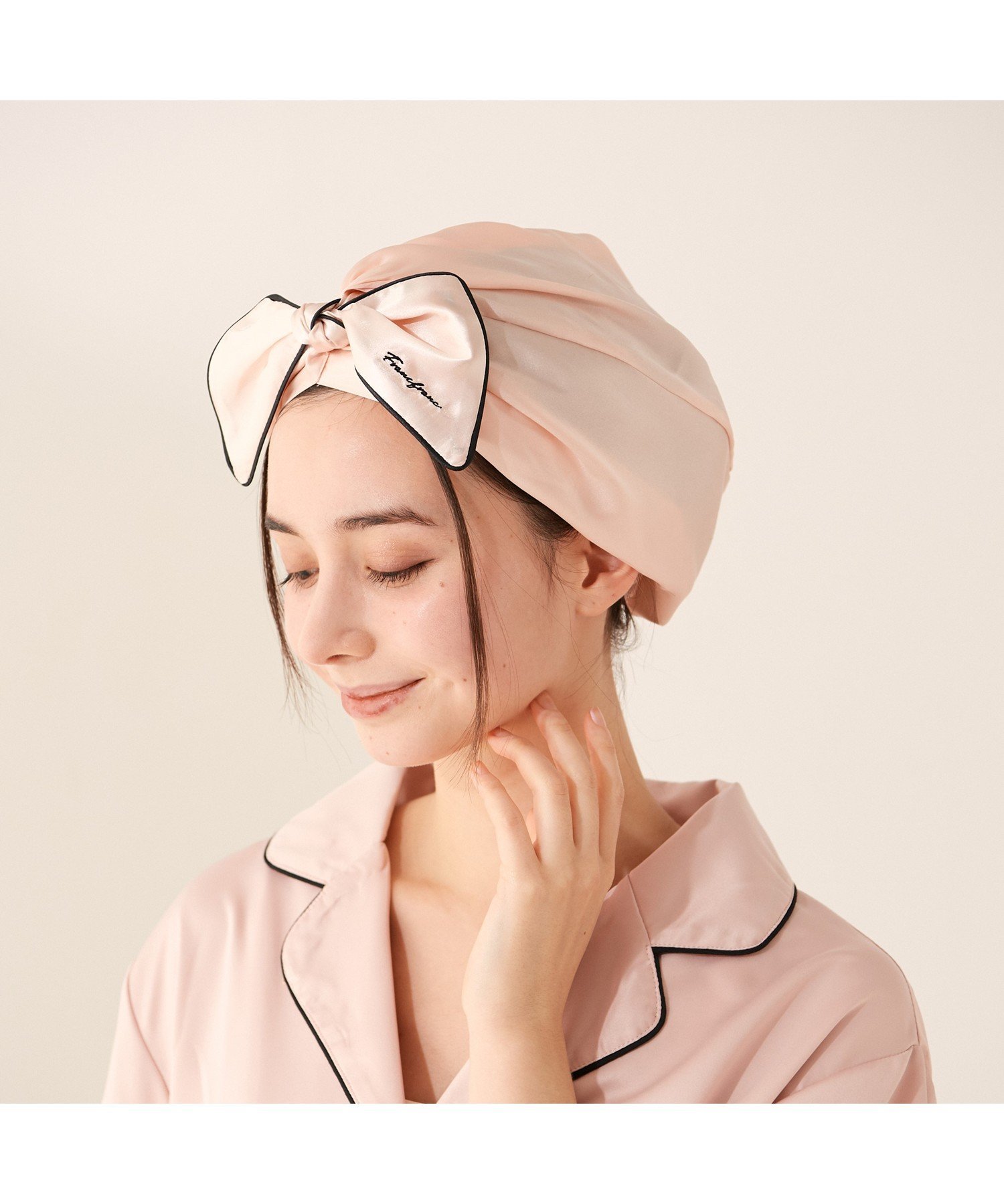 Francfranc シルク ナイトキャップ ショート フランフラン インナー・ルームウェア その他のインナー・ルームウェア ピンク