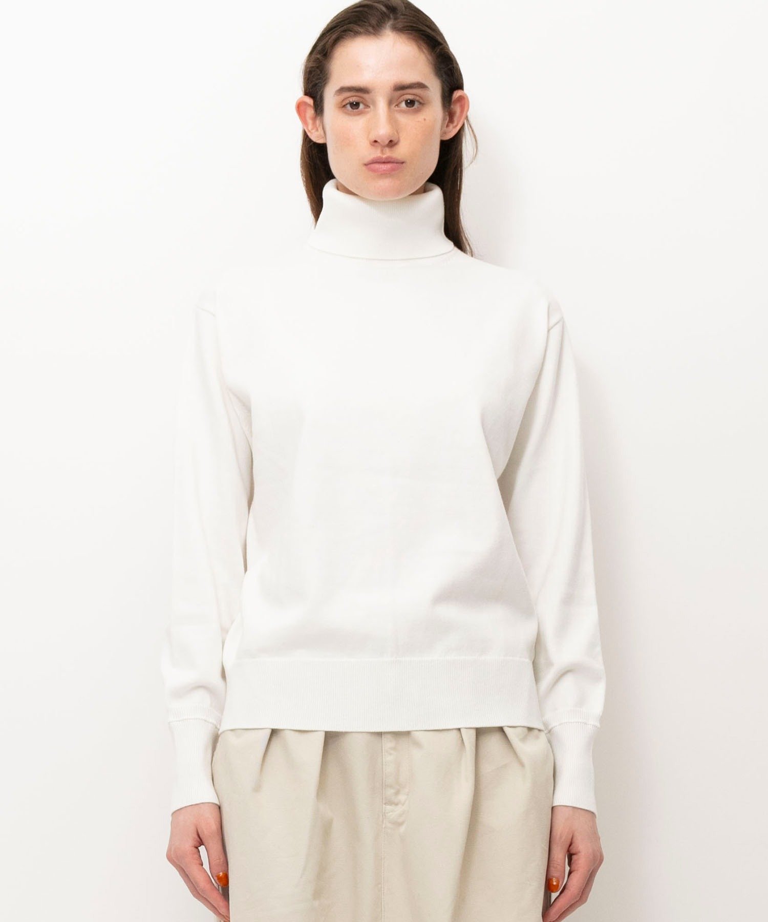 Johnbull Private labo カシミヤ混ハイネックニット ジョンブルプライベートラボ トップス ニット ホワ..