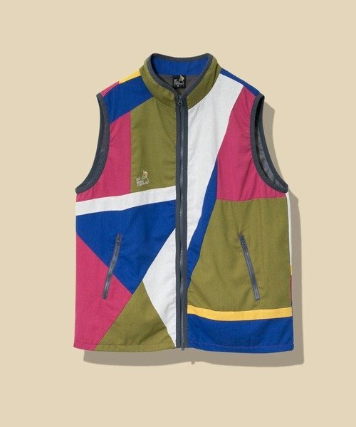 【SALE／30%OFF】go slow caravan LINEN/COTTONパッチワークスタンドベスト (MENS) ゴースローキャラバ..