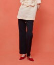 LOULOU WILLOUGHBY 【LOULOU WILLOUGHBY】ダブルクロスフレアーパンツ アルアバイル パンツ その他のパンツ ネイビー ブラウン【...