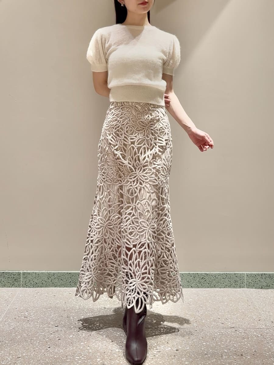 SNIDEL レーススカート スナイデル スカート ロング・マキシスカート ホワイト【送料無料】のサムネイル