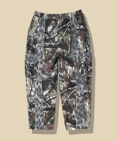 go slow caravan 迷彩×レオパード切替カーゴパンツ (MENS) ゴースローキャラバン パンツ その他のパンツ ブラウン グレー【送料無料】