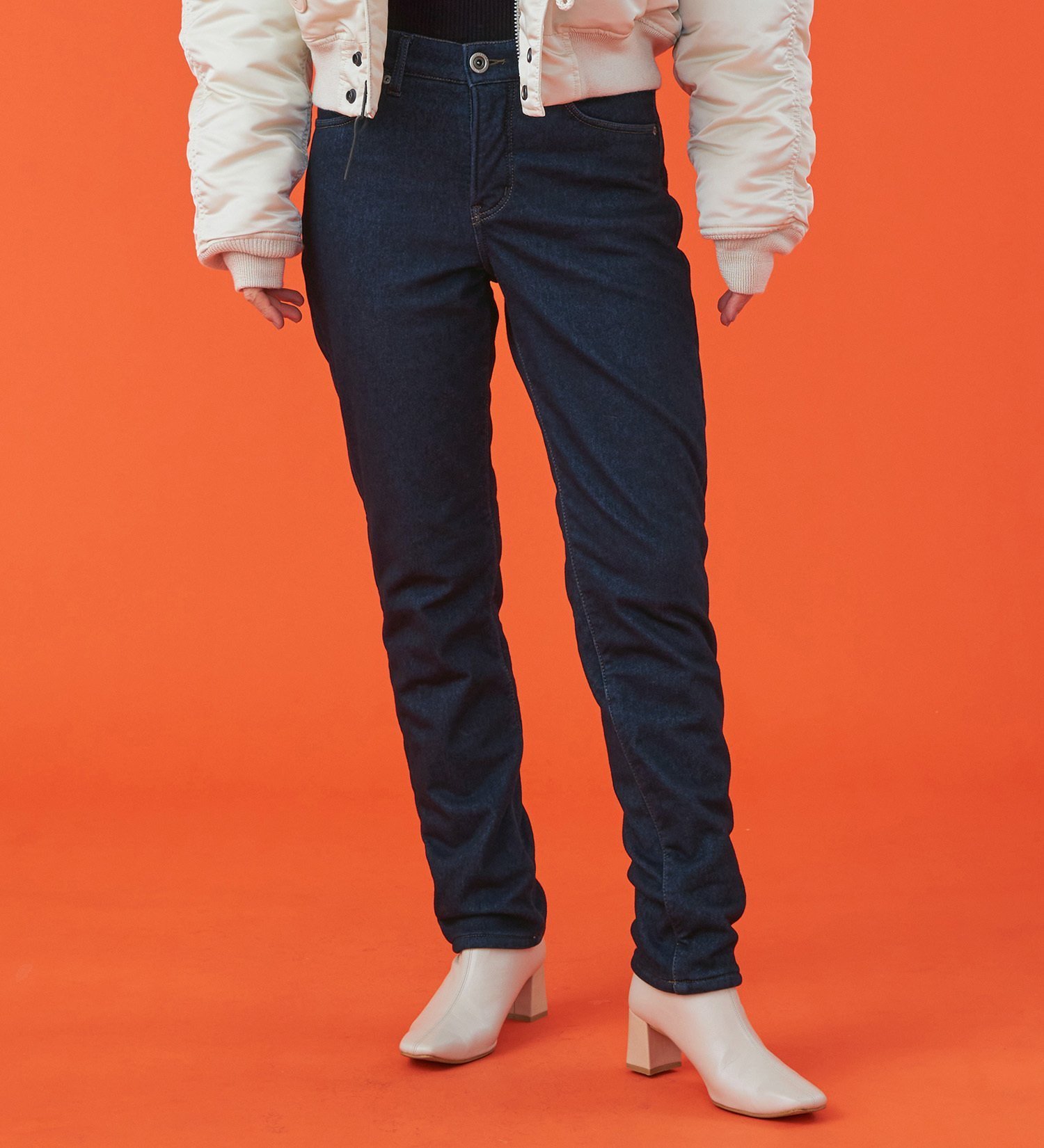 EDWIN EDWIN LADIES 『3層構造であったかい.』デッドエアー BODY FIRE ジャージーズテーパードデニムパンツ【暖】【冬用】 エドウインオンラインモール パンツ ジーンズ・デニムパンツ ブルー ブラック【送料無料】