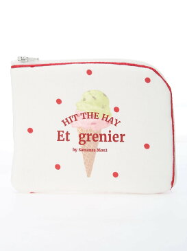 【SALE/52%OFF】Et grenier by Samansa Mos2 ドット柄アイスクリームプリントティッシュポーチ サマンサモスモス バッグ バッグその他 ホワイト カーキ ネイビー