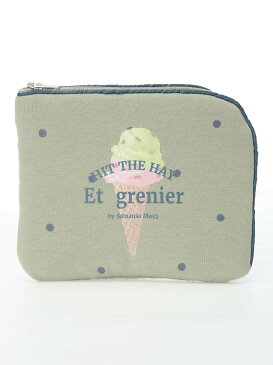 【SALE/52%OFF】Et grenier by Samansa Mos2 ドット柄アイスクリームプリントティッシュポーチ サマンサモスモス バッグ バッグその他 ホワイト カーキ ネイビー