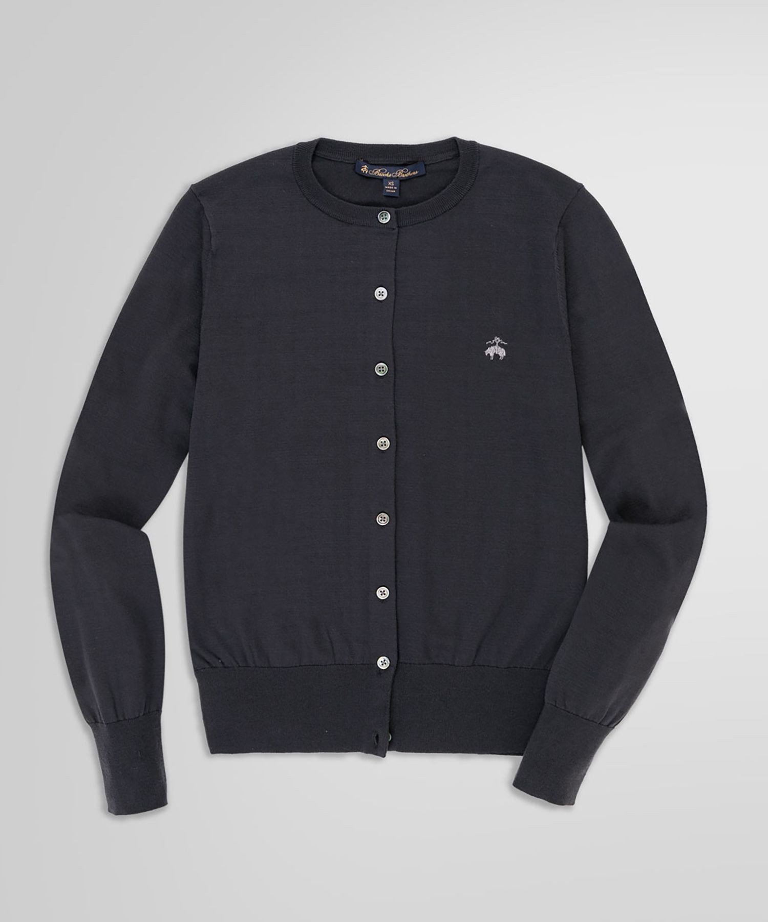 【SALE／20%OFF】BROOKS BROTHERS キュプラ/ナイロン GFロゴ クルーネックカーディガン ブルックス ブラザーズ トップス カーディガン グレー【送料無料】のサムネイル