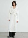 styling/ 【セットアップ対応】ウエストギャザートレンチコート スタイリング ジャケット・アウター その他のジャケット・アウター ベージュ ホワイト ブラック【送料無料】