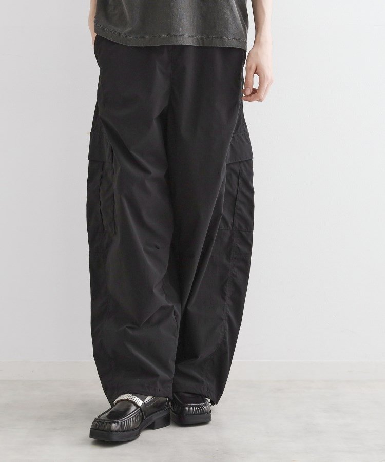 tk.TAKEO KIKUCHI バギーバレルカーゴパンツ ティーケータケオキクチ パンツ その他のパンツ ブラック グレー