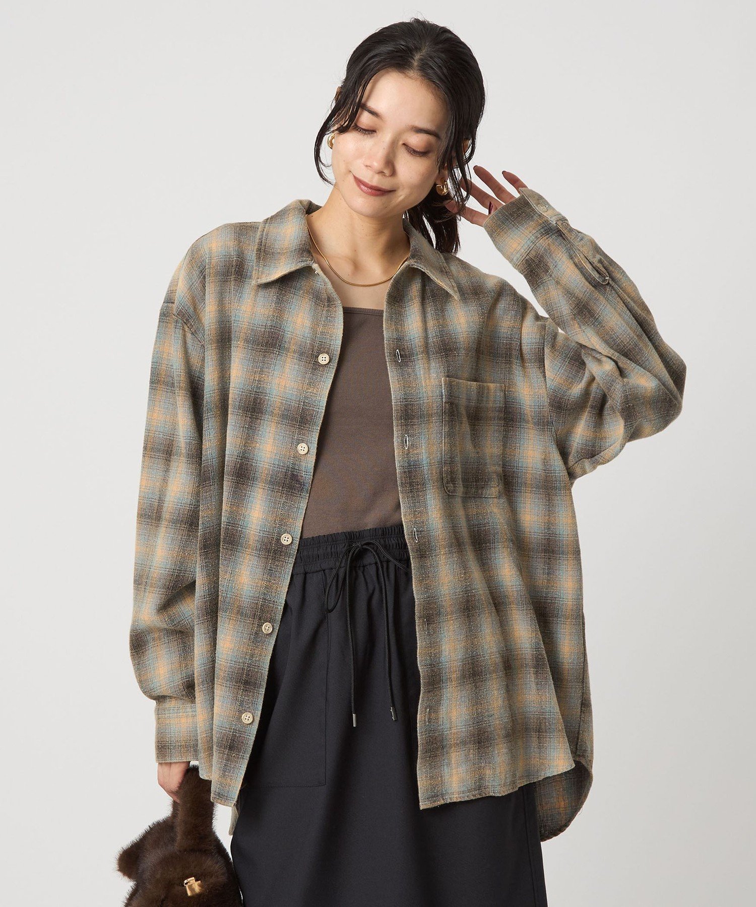 UNITED ARROWS green label relaxing 【別注】＜UNIVERSAL OVERALL＞ヴィンテージライク チェック シャ..