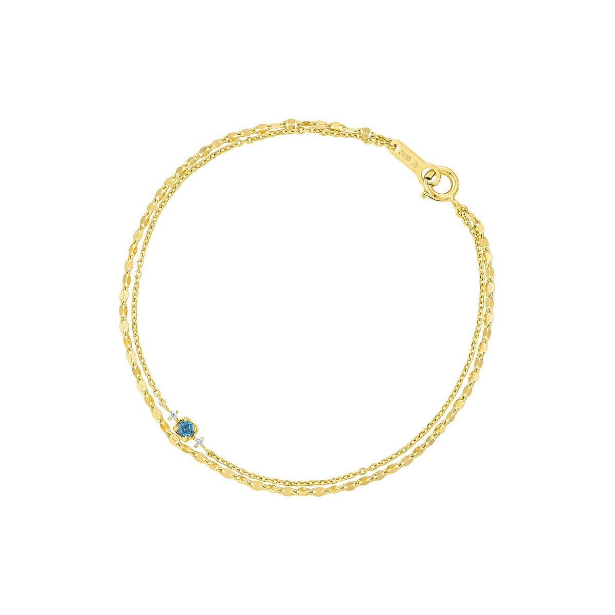 4℃ 【11月誕生石】シルバーブルー・トパーズブレスレット ヨンドシー アクセサリー・腕時計 ブレスレット・バングル ゴールド【送料無料】