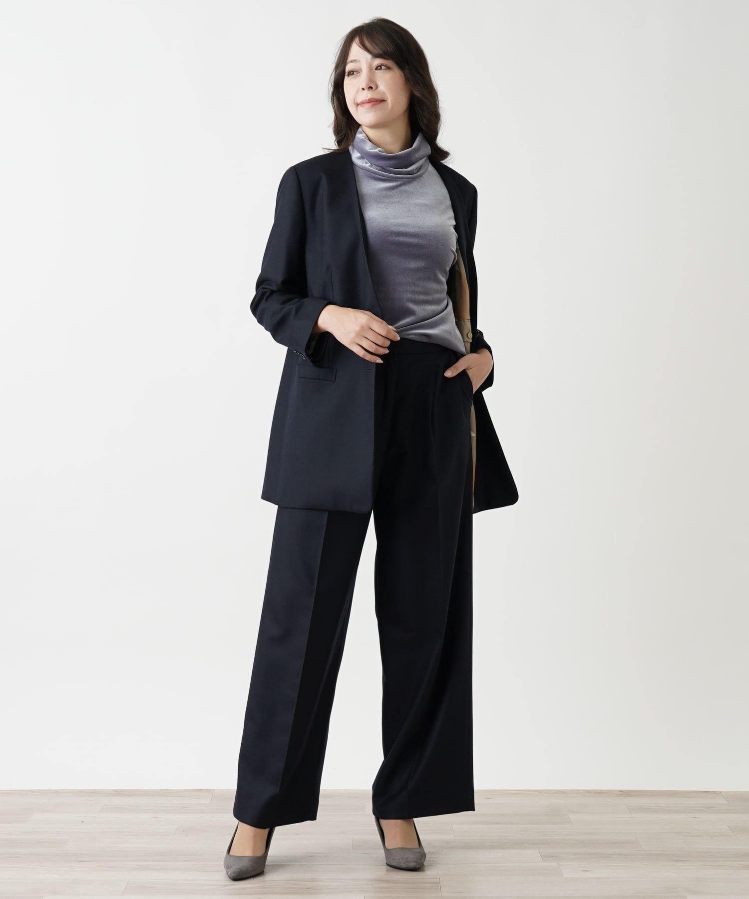 Leilian PLUS HOUSE パンツ【BOURGE】 レリアン プラスハウス パンツ その他のパンツ ベージュ ネイビー