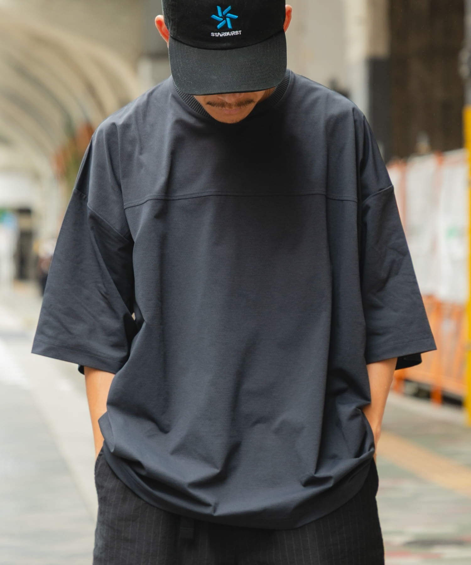 URBAN RESEARCH Wide Dad BREEZY TECH SHORT-SLEEVE T-SHIRTS アーバンリサーチ トップス カットソー・Tシャツ グレー ネイビー ブラック【送料無料】
