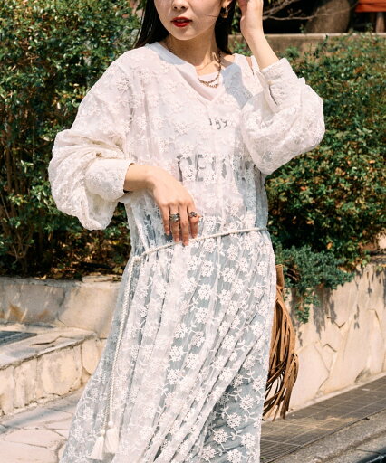 CIAOPANIC TYPY 【aguni】チュールレースロングワンピ チャオパニックティピー ワンピース・ドレス その他のワンピース・ドレス ホワイト ブラウン【送料無料】 CIAOPANIC TYPY 【aguni】チュールレースロングワンピ チャオパニックティピー ワンピース・ドレス その他のワンピース・ドレス ホワイト ブラウン【送料無料】