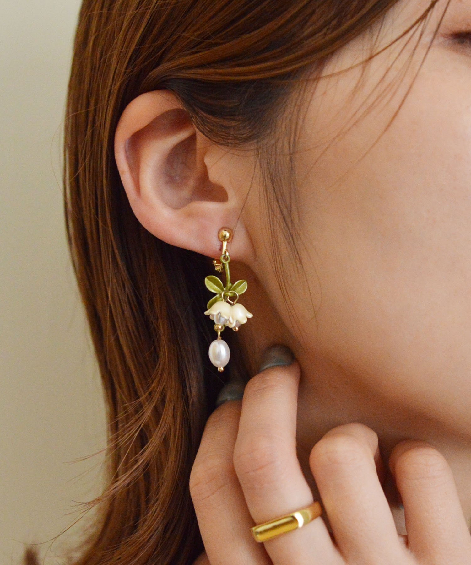 【SALE/50%OFF】styiro styiro/styiro/ニッケルフリー すずらんパールイヤリング イストワール アクセサリー・腕時計 イヤリング・イ...