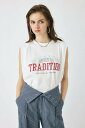 MOUSSY OVERLAPPING LOGOS ノースリーブ TEE マウジー トップス ノースリーブ・タンクトップ ブラック ホワイト【送料無料】