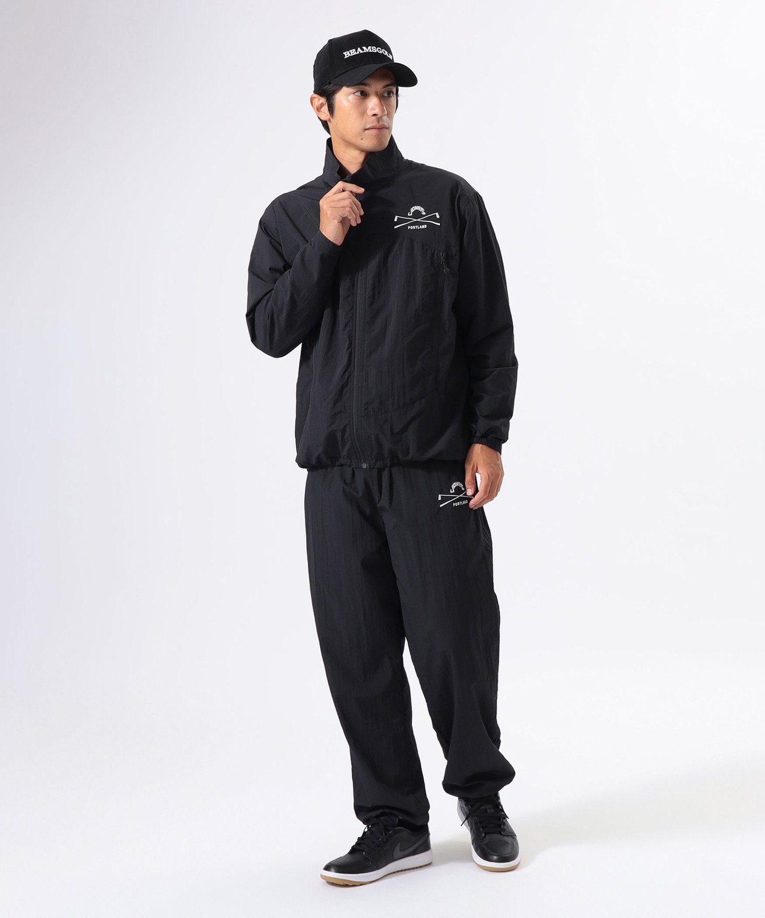 【SALE／30%OFF】BEAMS GOLF ORANGE LABEL 【別注】JONES / SHELTECH(R)スタンドカラー ブルゾン ビームス ゴルフ ジャケット・アウター ブルゾン・ジャンパー ブラック ネイビー【送料無料】