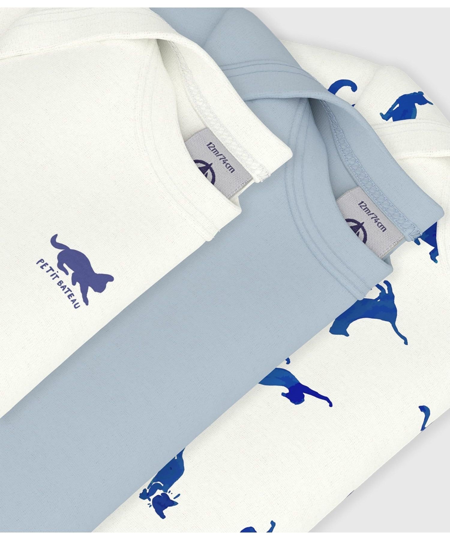 【SALE／40%OFF】PETIT BATEAU 半袖ボディ3枚組 プチバトー マタニティウェア・ベ...