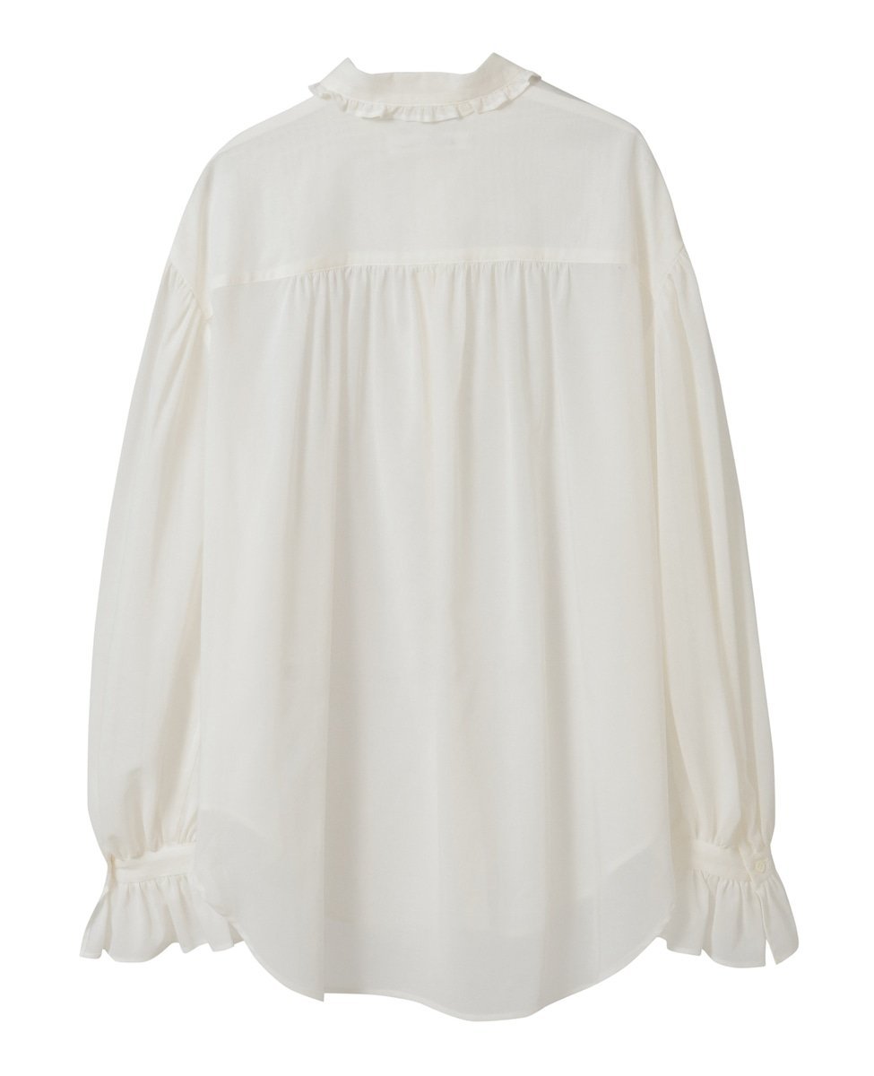 TIARA 【Bilitis dix-sept ans/ビリティス・ディセッタン】Voile Relax Blouse ティアラ トップス シャツ・ブラウス ホワイト