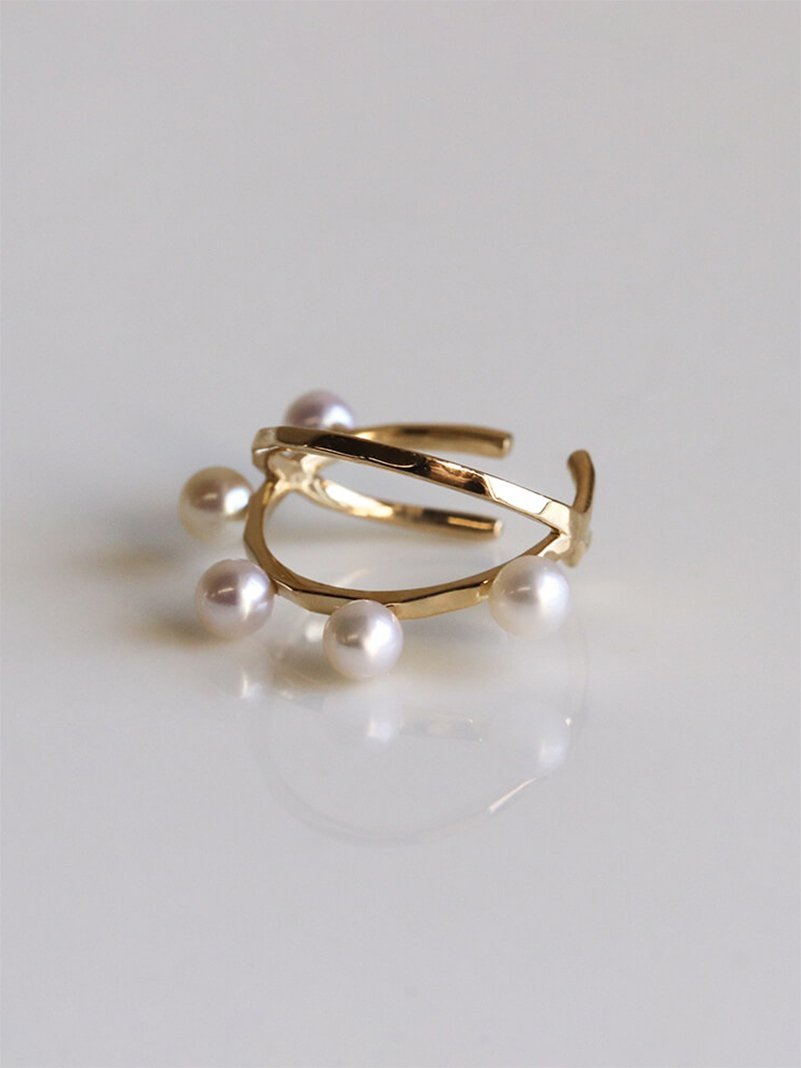cui-cui パール リリー イヤーカフ｜ K10YG【片耳用】＜2026 Spring Collection＞ キュイキュイ アクセサリー・腕時計 イヤリング・イヤーカフ【送料無料】