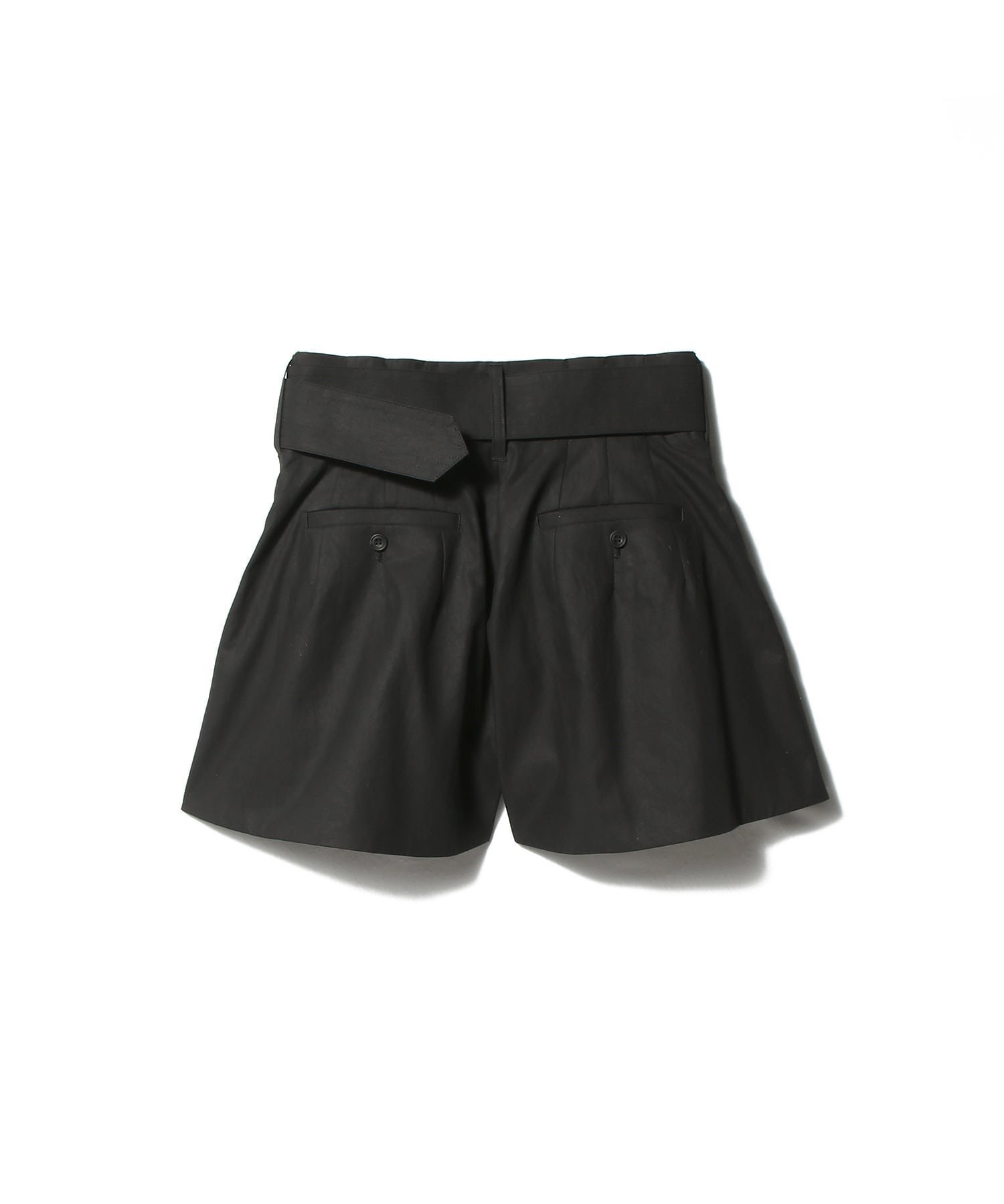 ESSENCEOFLUXURY ESSENCEOFLUXURY / ベルテッドショートパンツ エストネーション パンツ その他のパンツ ホワイト ブラック【送料無料】