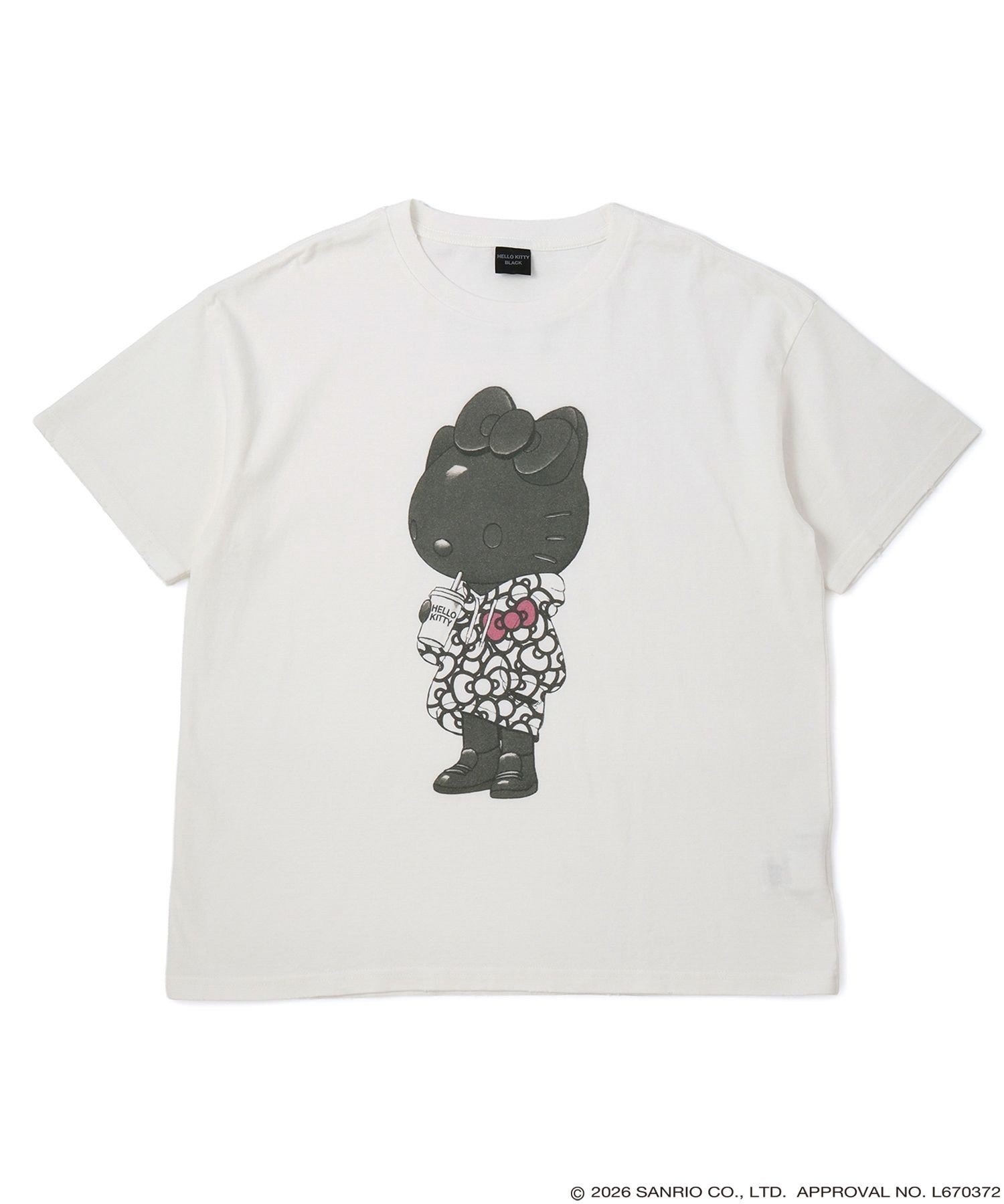 LE CERCLE par rope' HOMME 【HELLO KITTY BLACK別注】HELLO KITTY RIBBON HOODIE Tシャツ ジュン スタンダード ピックス トップス カットソー・Tシャツ ホワイト グレー【送料無料】