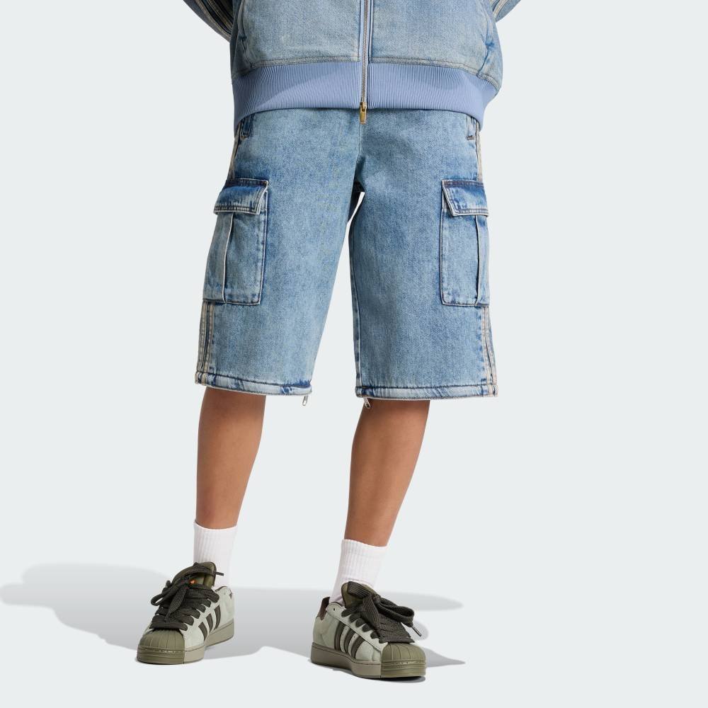 【公式】アディダス adidas 返品可 ミッドライズ ツーインワン デニムパンツ アディダス パンツ その他のパンツ ブルー