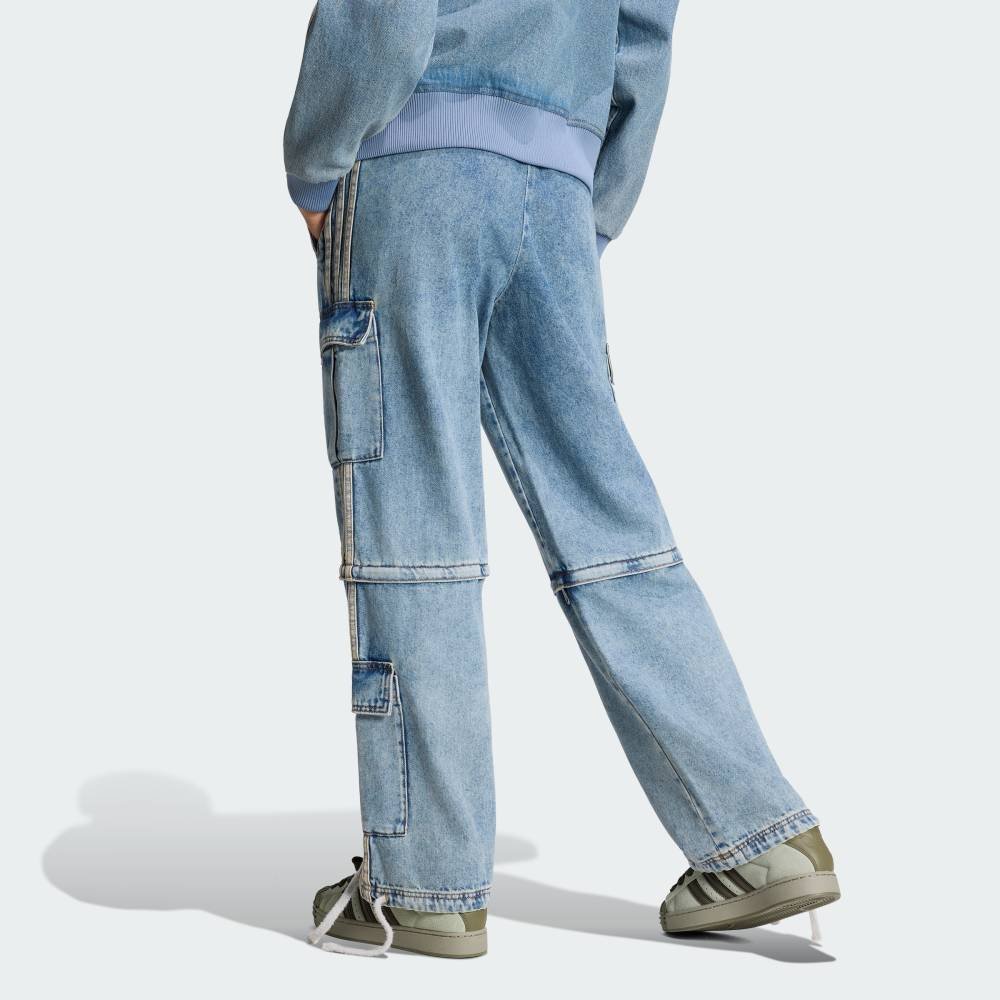 【公式】アディダス adidas 返品可 ミッドライズ ツーインワン デニムパンツ アディダス パンツ その他のパンツ ブルー