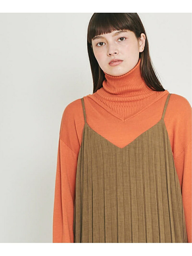 IKKA LOUNGE 〓M ルートエム パフスリーブニット イッカ トップス ニット ブラウン カーキグリーン レッド