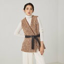 【SALE/50%OFF】qualite ツイードジレ カリテ トップス その他のトップス ブラウン【送料無料】