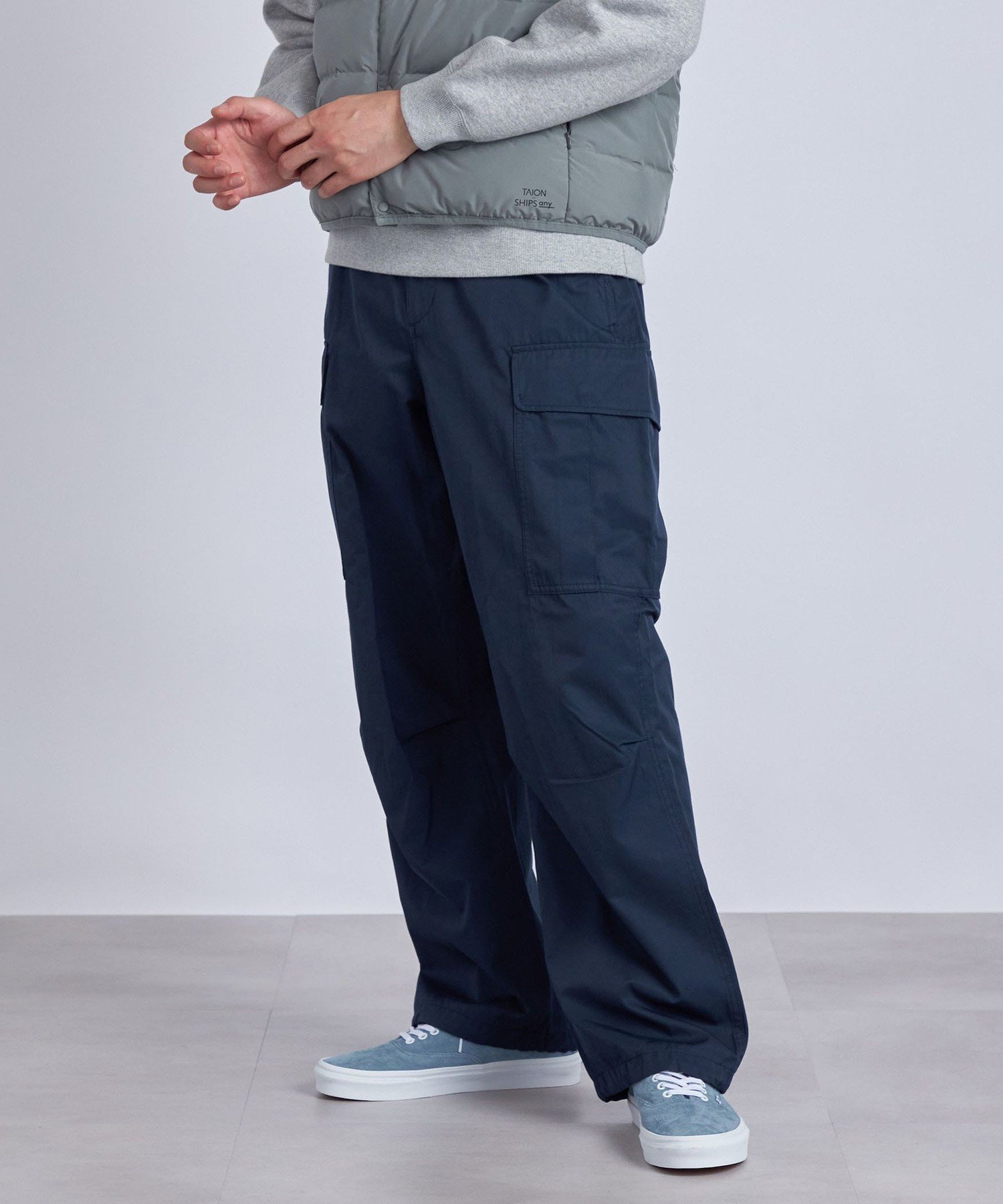【SALE／70%OFF】SHIPS any SHIPS any: ライトツイル BDU イージー カーゴパンツ シップス パンツ カーゴパンツ ネイビー ブラック グリーン【送料無料】