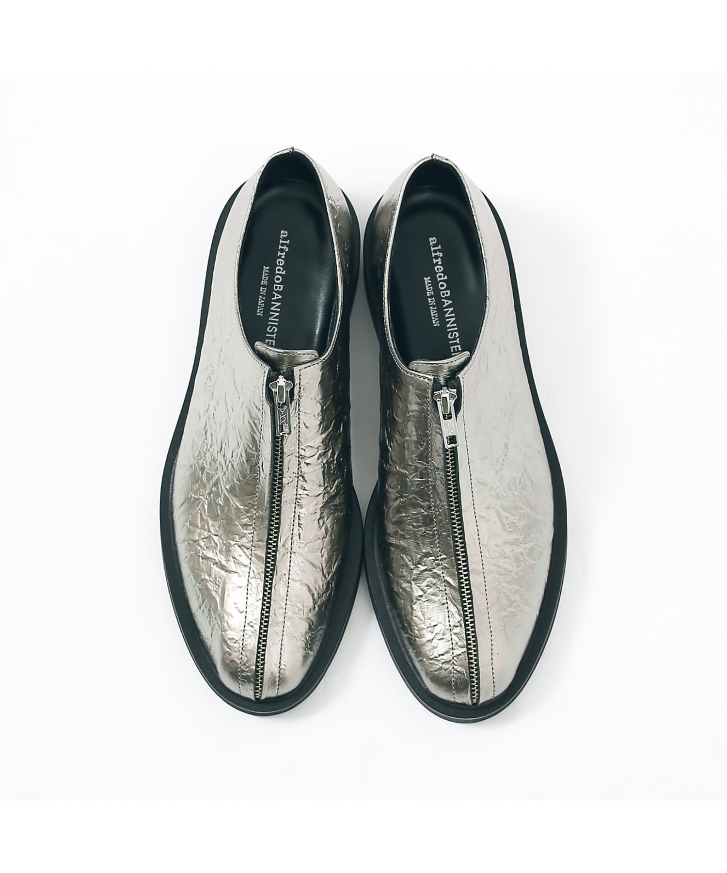【SALE／30%OFF】alfredoBANNISTER センター ジップ パターン レザーシューズ アルフレッド・バニスター シューズ・靴 スニーカー ブラック レッド【送料無料】