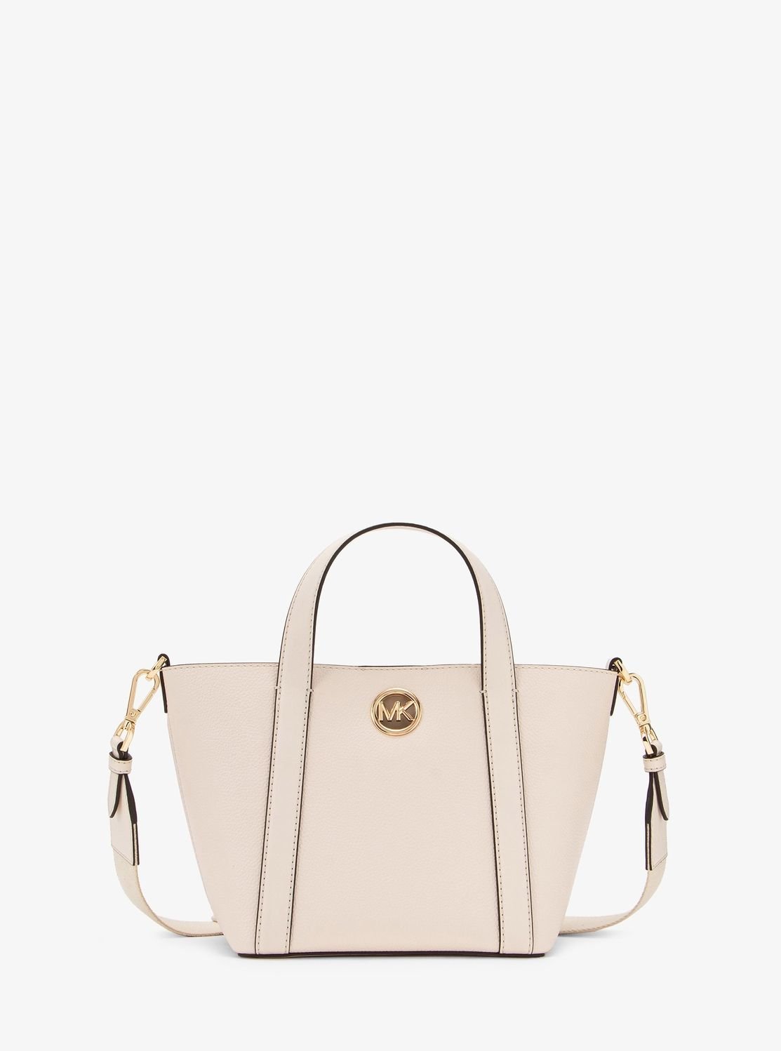 【SALE／70%OFF】MICHAEL KORS HADLEIGH レザー クロスボディ トート スモール マイケル・コース バッグ ハンドバッグ ベージュ【送料無料】 1